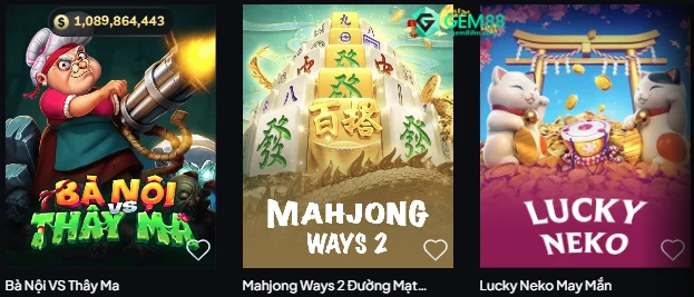 Slot Game Gem88 với đầy đủ các game hot